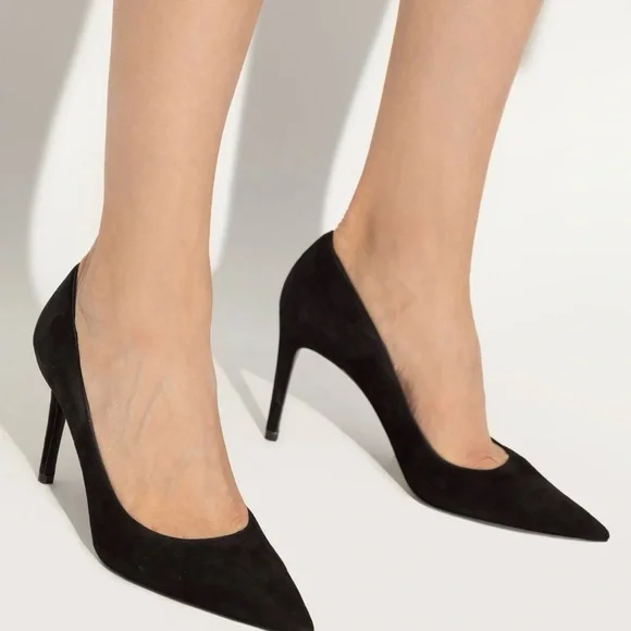 STUART WEITZMAN Black Suede STUART POWER PUMP 85 - Picture 8 of 10